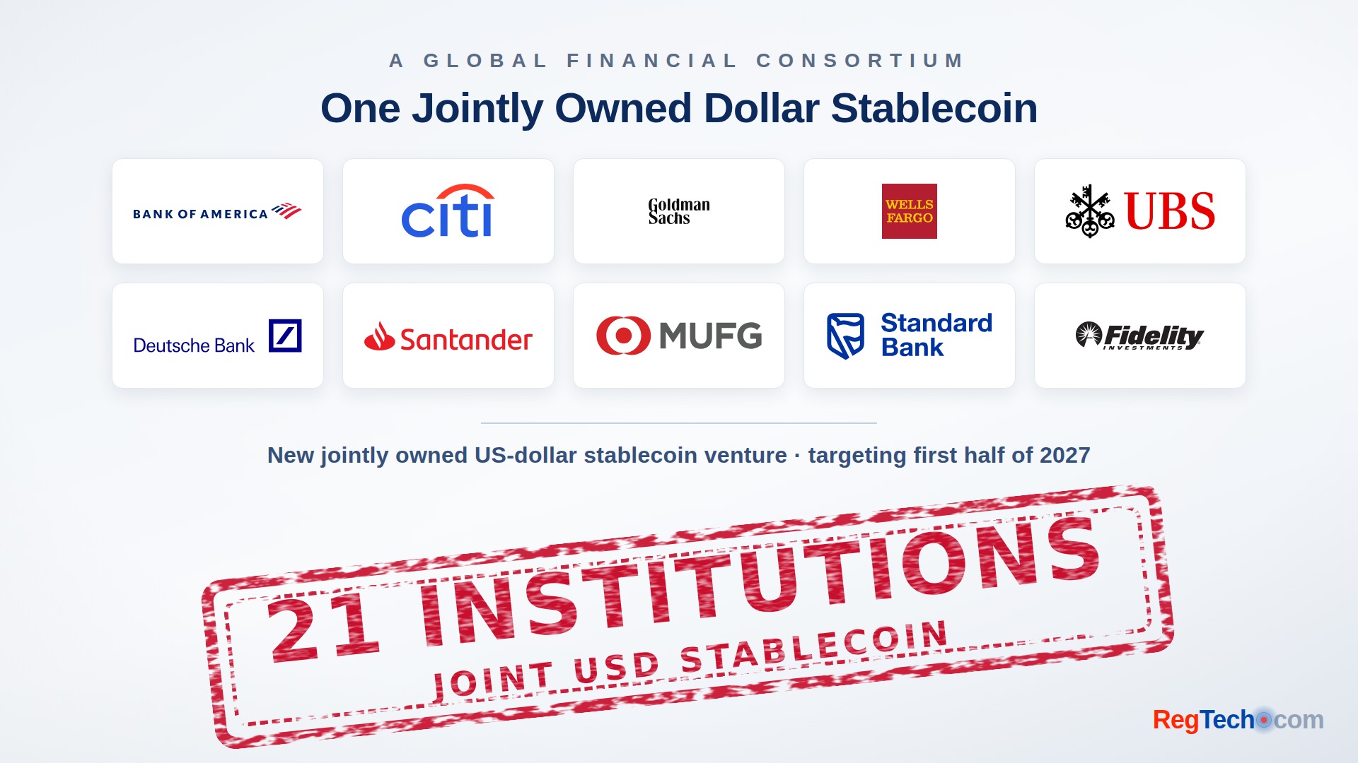 21 Global Financial Institutions to Establish a Joint Dollar Stablecoin Company